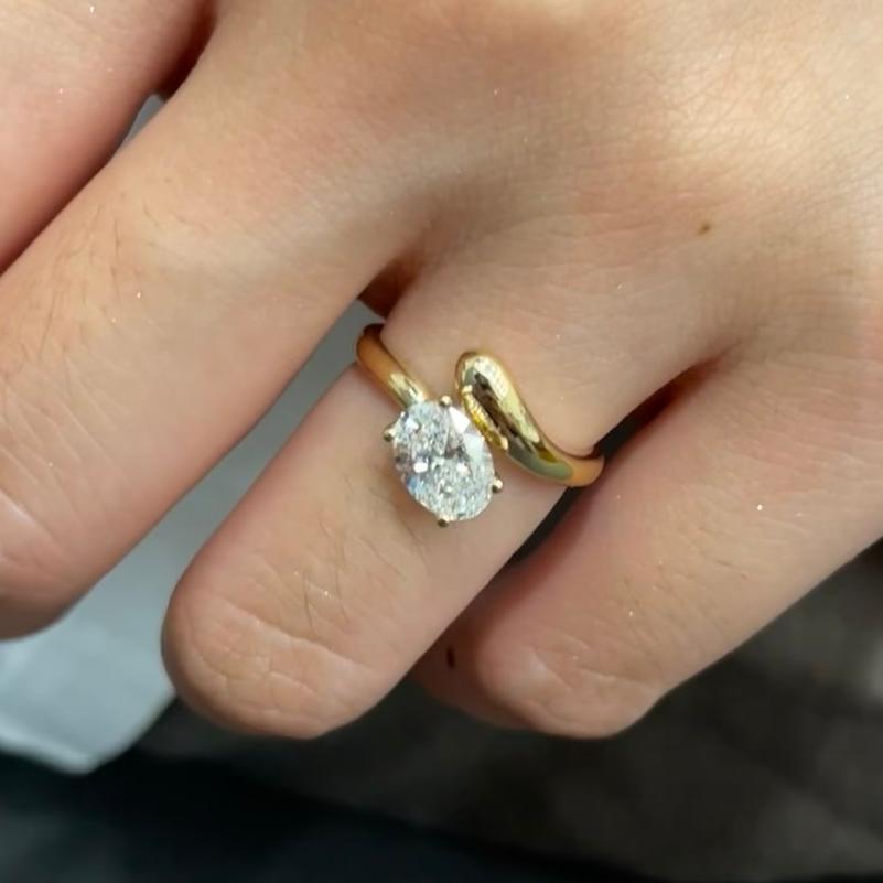 OEVAS 1.5CT 4.5CT Oval Cut Moissanite Rings For Women Adjustable S925 Silver One Size Wedding Band Fine Jewelry