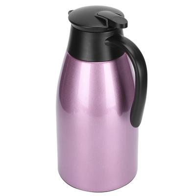 Termo de Agua Caliente Aislado de Gran Capacidad 2L Interior de Acero Inoxidable Botella Térmica para Café Púrpura 2L