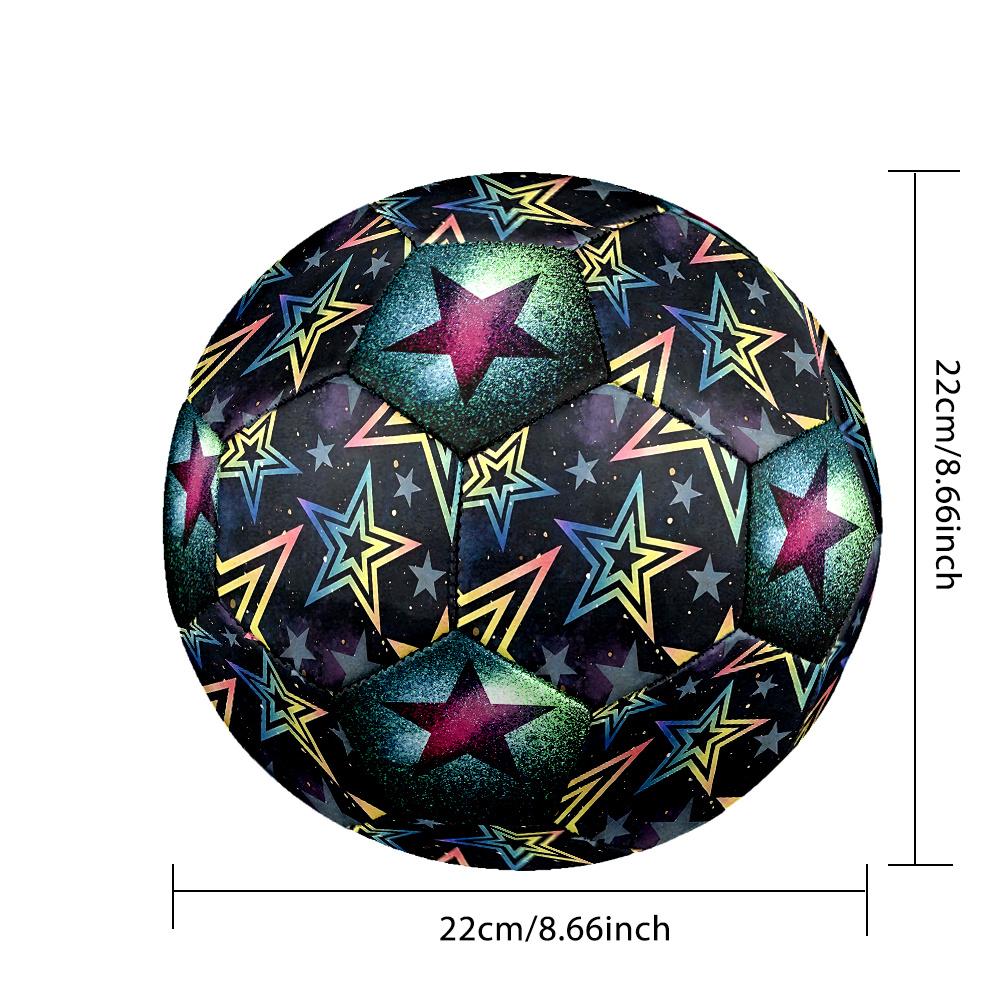 1PC Colorful Starry Night Galactic Star Soccer Ball Size 5 Football Machine Sewn Indoor/Outdoor Universal Football Gift W107