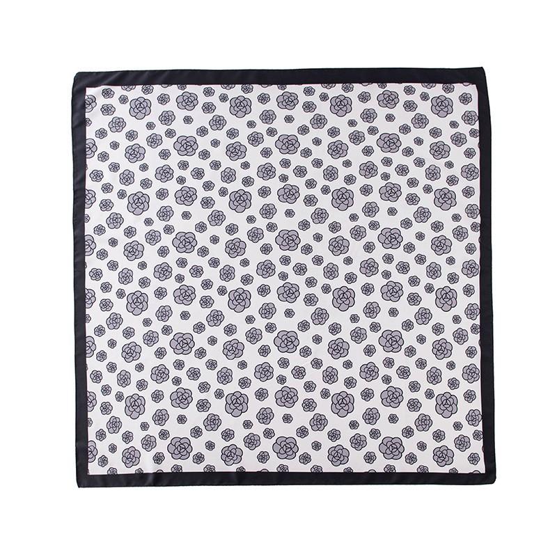 

Ретро принт маленький квадратный платок, элегантный и модный платок из искусственного шелка, высококлассный универсальный темпераментный профессиональный платок для通勤 90*90cm