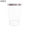 25Pcs Juice Cup Transparent Large Capacity Plastic Rimmed Disposable Water Glass Party Accessories