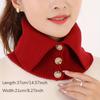 Women's Faux Collar Scarf Elegant Button-Down Neck Warmer Soft Stretchy Solid Color Winter Accessory for Outdoor & Casual Scarf