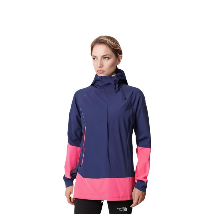 DECATHLON SAILING 300 Color-blocking Outdoor Leisure Sports Zipper Hooded Jacket Jacket Women's Navy Blue