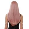 Perruque brune longue et lisse avec frange: Ensemble de tête complète de style européen et américain, à la mode et naturel