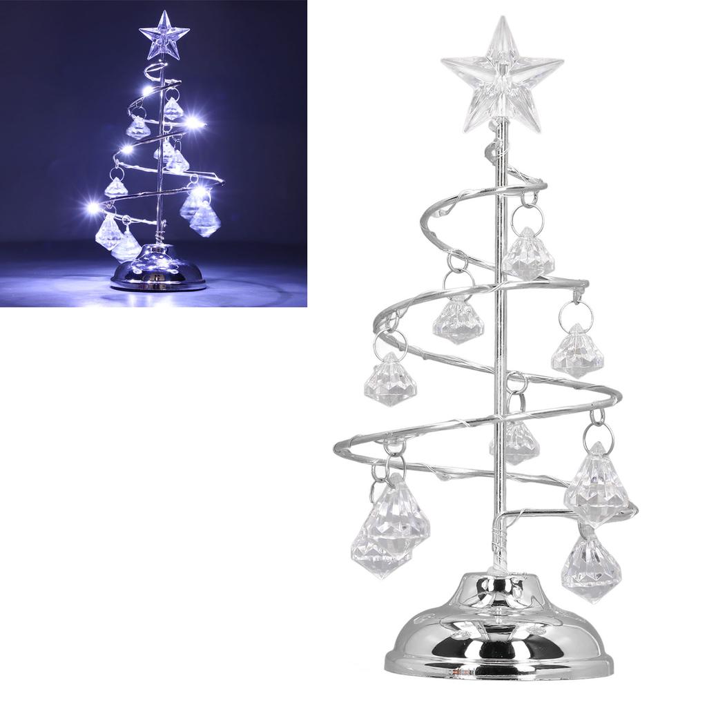 LED Christmas Tree Lamp Small   Decorative Iron Tree Night Light Ornament for Gift