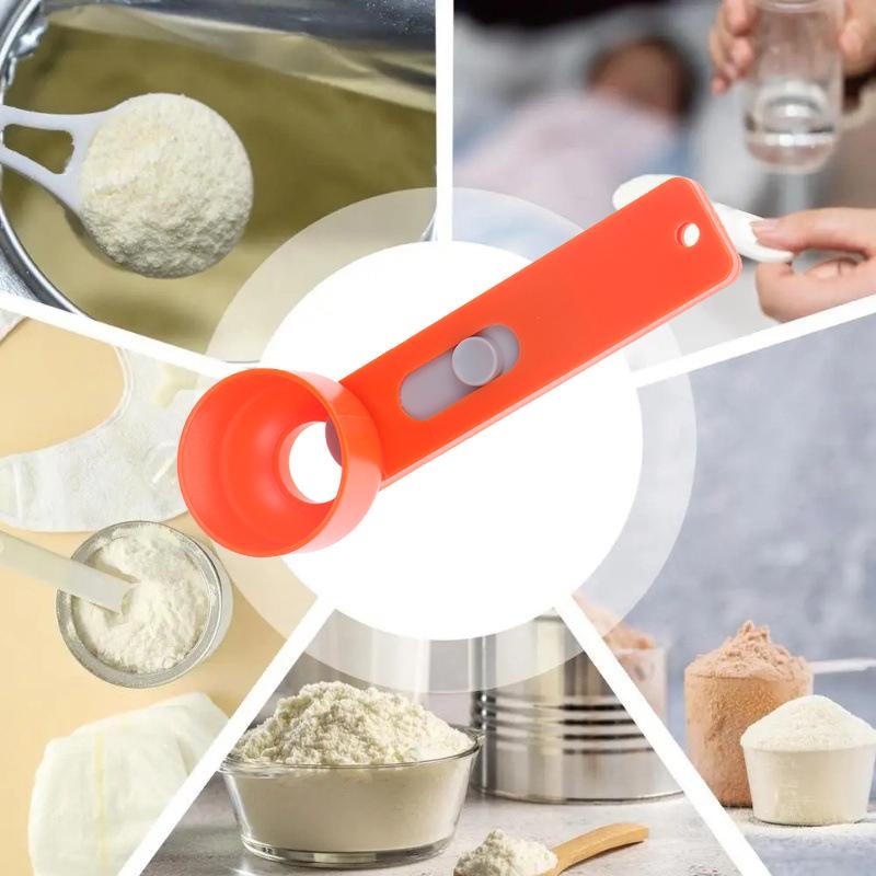 Creative No Spill Measuring Spoon Funnel Preparation Of Protein Powder Workout & Sports Drinks, Baby Formula Refill Mess Spill
