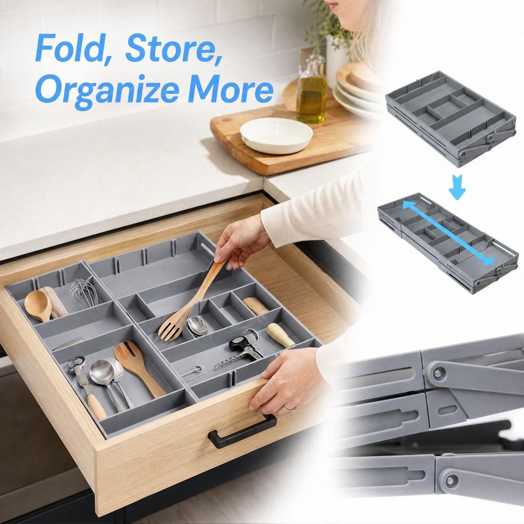 Kitchen Storage Foldable Container for Cabinet Pantry Organization and Everyday Use