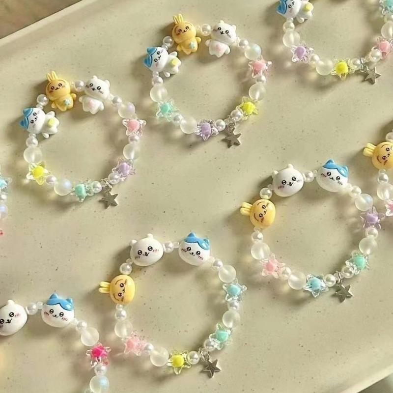 Anime chiikawasas Bracelet with A Sense of Niche Design Hachiware Usagi Bracelet Couple Bracelet Accessories Birthday Gifts