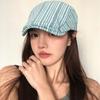 Breathable Striped Forward Hat Adjustable Beret Hat Classic Newsboy Hat  Women Men