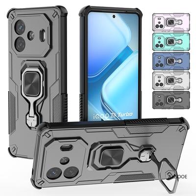 Rotatable Kickstand Capa for Vivo IQOO Z9 Turbo 5G Case Magnetic Ring Holder Protection Phone Cover Fundas