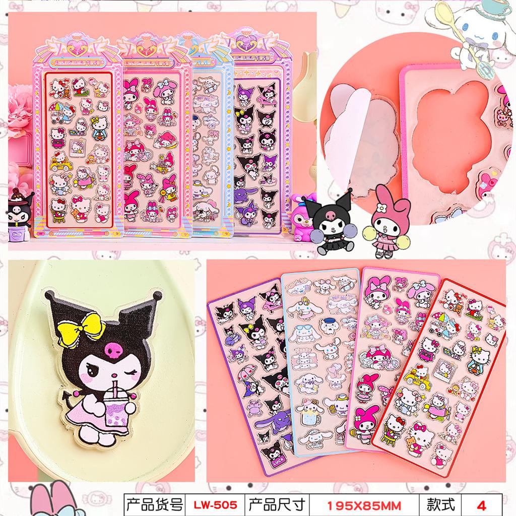 New Acrylic Decorative Stickers Happy Children's Creative Cartoon Acrylic Stickers Princess Decorative Material Scene Stickers
