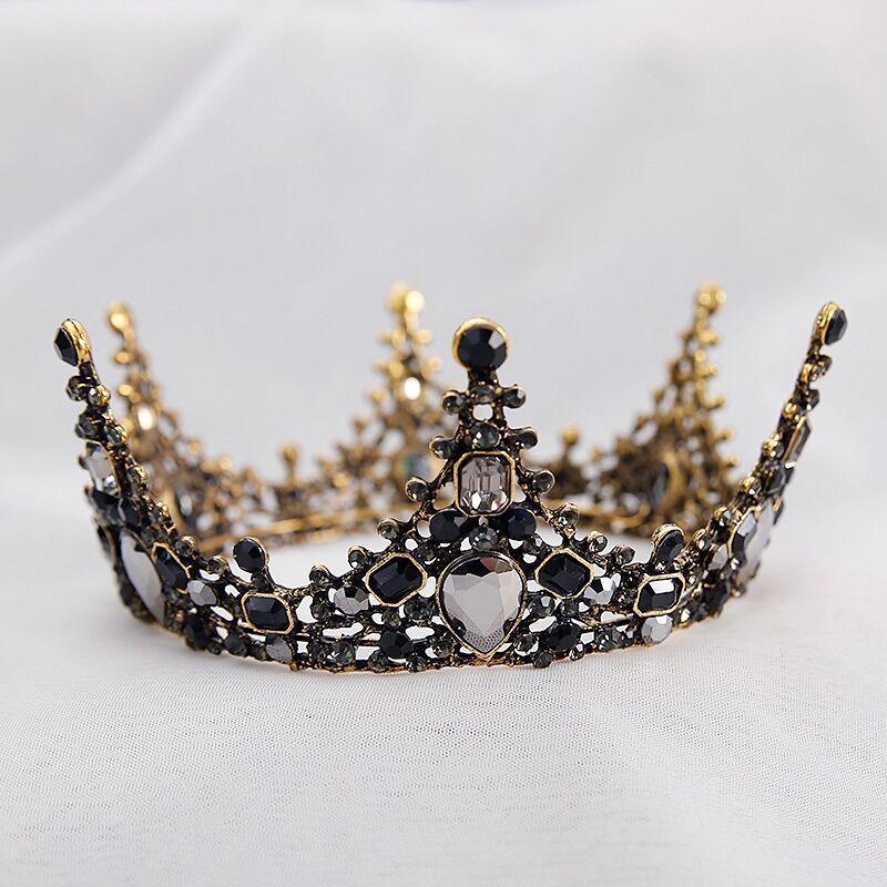 

Black Tiara Bridal Tiara Crown for Women Coming of Age Birthday Princess Wedding Crown