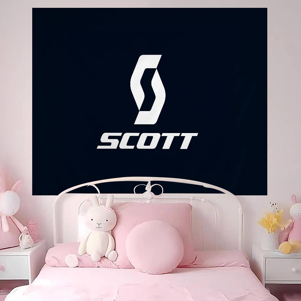 SScott Bike Logo Tapestry Art Printing Art Science Fiction Room Home Decor Wall Art Decor