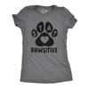 Stay Pawsitive Dog Paw Print Shirt, Funny Dog Lover Tee