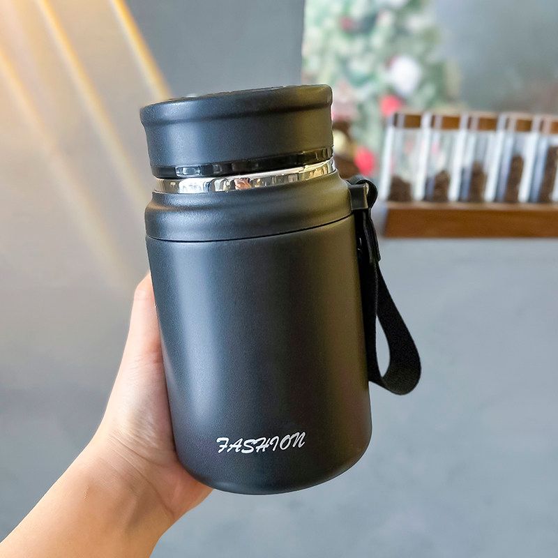 Capacity Thermos Cup 316 Stainless Steel Water Cup for Women, New 2023 Model with Tea Infuser, Portable Tea Brewing Cup for Men, Temperature Display
