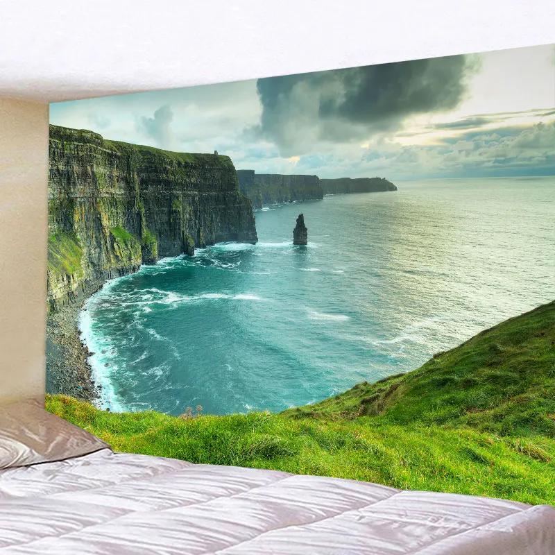 Aesthetic Scenery Tapestry Sunset Mountain Nature Landscape Garden Tapestry Wall Hanging for Living Room Bedroom Home Decoration