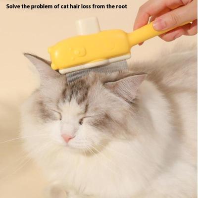 2. Cat Dog Grooming and Deshedding Comb with Dual Teeth for Massage and Tangles Removal Tool Supplies