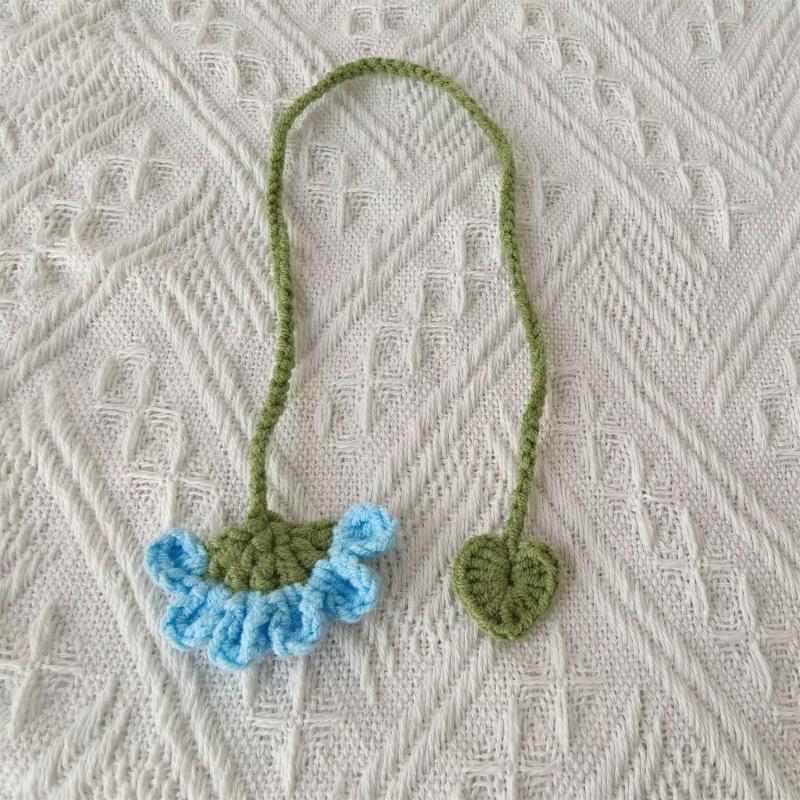 5 sztuk Ręcznie robione szydełkowe zakładki do książek Kwiatowy klips do strony książki Dzielnik strony książki dla Dziecka Ucznia Miłośnika książek Akcesoria do czytania