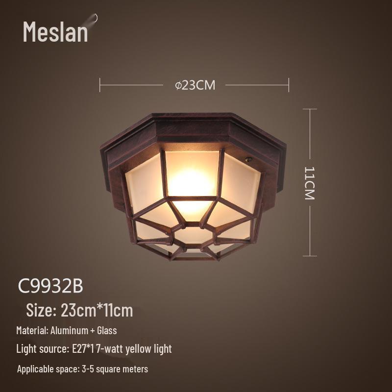 American Retro Industrial Ceiling Light for Bedroom, Dining Room, Balcony, Corridor, Aisle, and Entrance