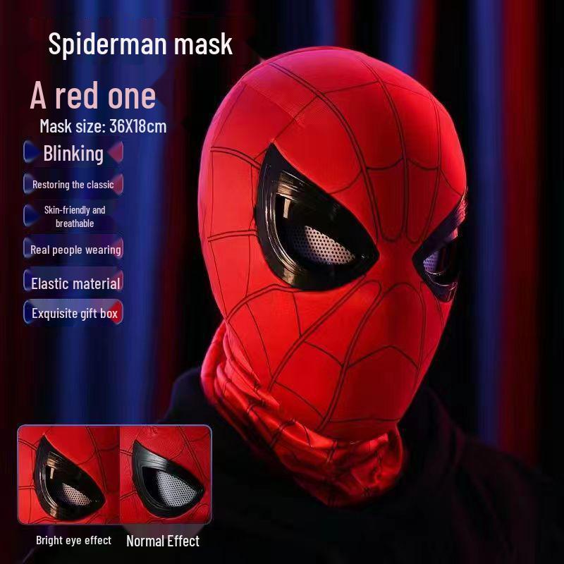 Spider-Man Electric Light-Up Mask - Miles Cosplay Halloween Toy Gift