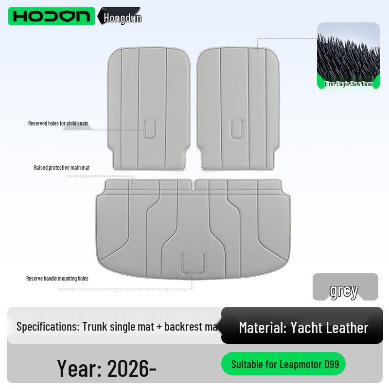 Leapmotor D99 Full Coverage Trunk Mat for 2026 Seven-Seater Model