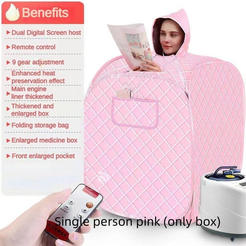 1000W Tragbare Haushalt Duschkabine Sauna Tasche Faltbare Sauna Schwitzen Dampfbad SPA Gewichtsverlust Kalorienverbrauch Sauna Zelt Anzug white