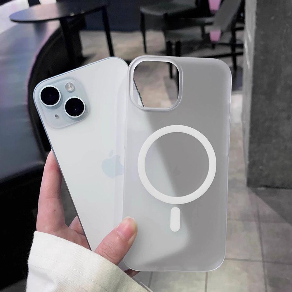 Luxury Phone Case For 16 15 14 13 12 11 Pro Max For Magsafe Magnetic Wireless Charging Animation Shockproof Cover Matte Case