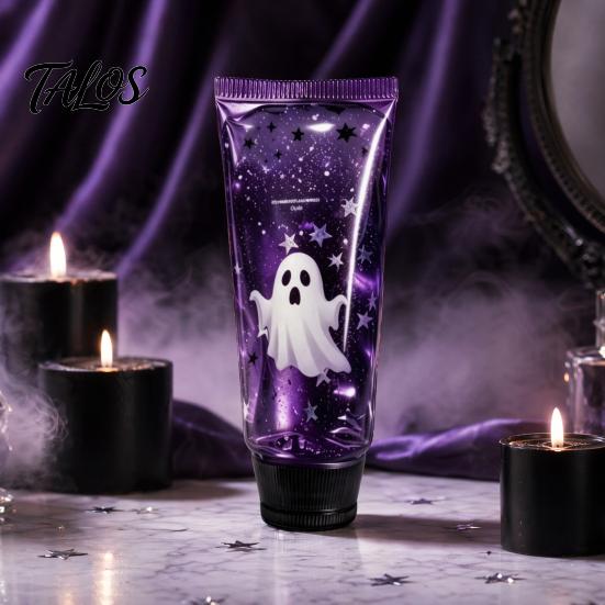 Portable Sensory Tools Halloween Toothpaste Stress Ball, Ghost Purple Starry Slow Rising Soft Tpr Decompression Fidget Toy, Squeeze for Anxiety Relief