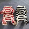 Gestreifte Vierbeiner-Hundebekleidung für Frühling & Herbst für kleine Rassen: Leinenkompatibel für Teddy, Bichon, Yorkshire.