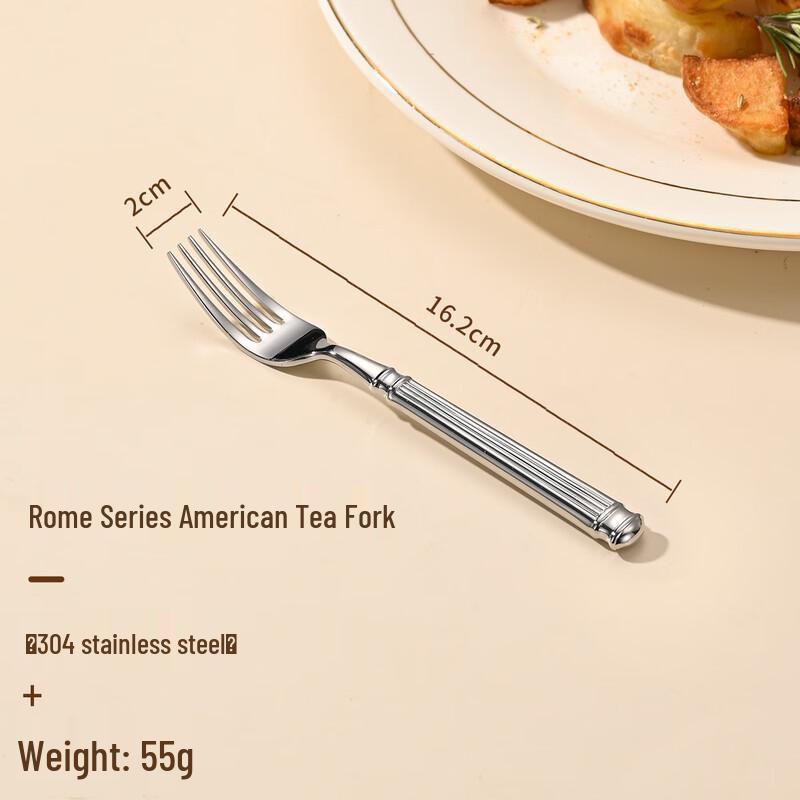 WA Roman Column 304 Stainless Steel Dessert Fork