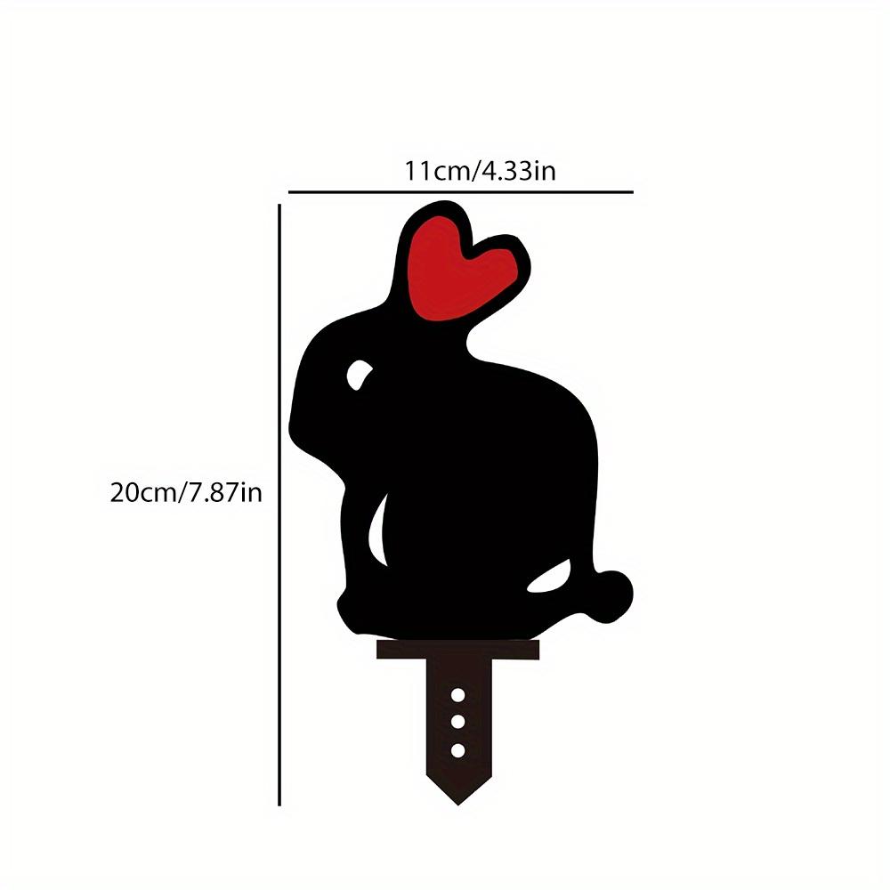 

Декоративная заглушка для наружного применения (1 кусок) Изготовлен из акрила - пустотелый с рисунком пасхального кролика, идеально подходит для украшения сада E