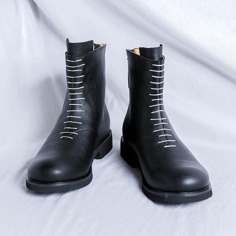 

2024 Autumn Unisex Thick-Soled High-Top Height-Increasing Retro Casual Martin Boots Size 42