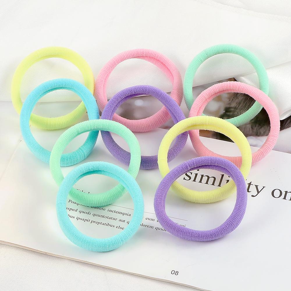 10pcs/set Candy Colors Rubber Band Elastic Thick Hair Bands Ties for Women Girls Gifts Headwear Ponytail Holder Hair Accessories