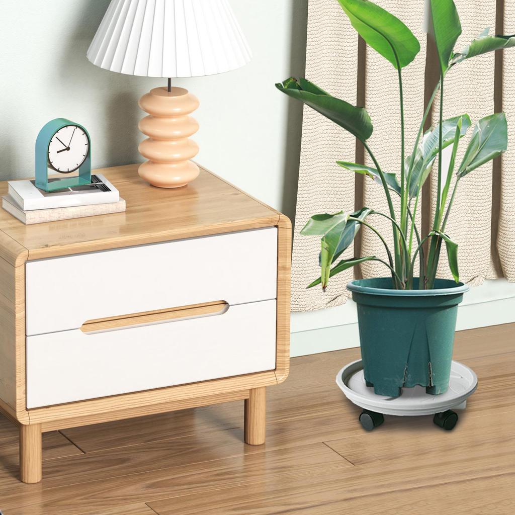 Plant Rollers With Wheels Swiveling With 100kg Capacity Rolling Plant Pot Stand Indoor For Living Room Dining Room Porch Cafe