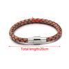 Vintage Leather Bracelet Stainless Steel Magnetic Clasp Braided Cord Rope For Men Fashion Design Simple Handmade Jewelry Gifts