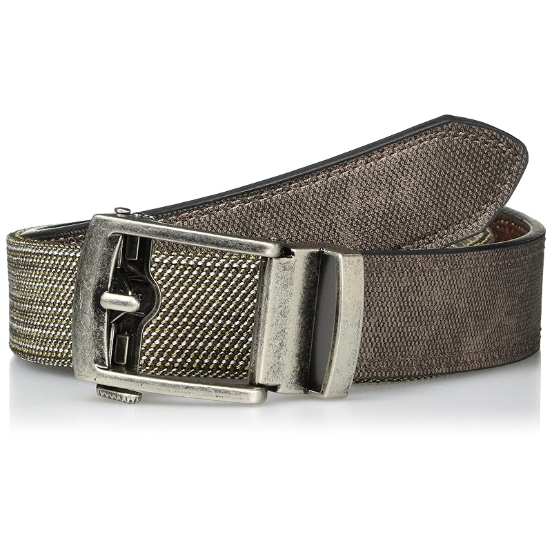 

[Forecast] belt work casual business automatic belt Auto lock function 35mm width waist up to 115cm brown free