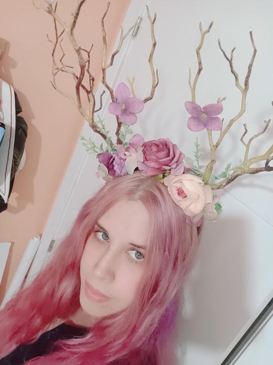 Gothic Deer Antlers Flower Hair Band Christmas Cosplay Hair Accessories