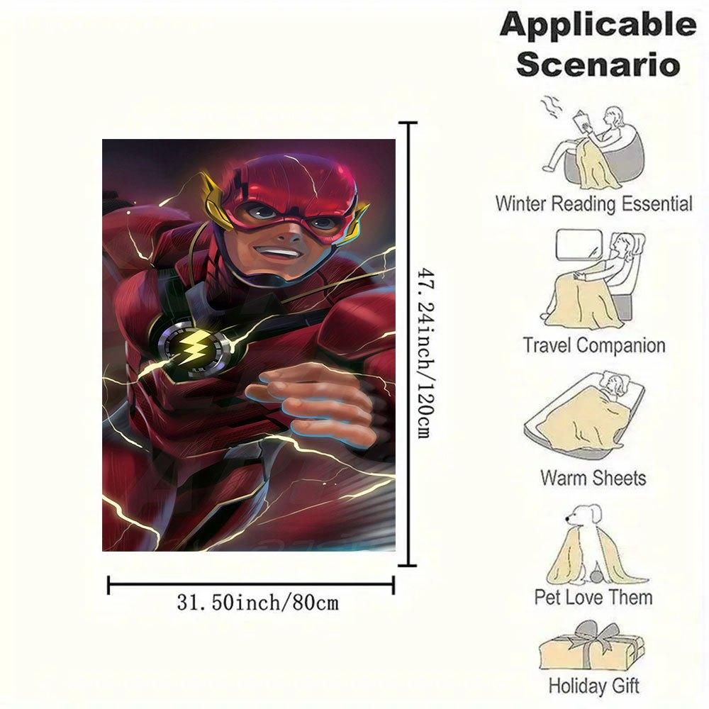 The Flash Superhelden Kostüm für Kinder DC Comics KostümDecke Flanell Überwurfdecke für Sofa, Bett, Reise, Camping, Büro, Couch, Stuhl