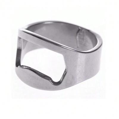 1pcs Stainless Steel Ring Bottle Opener, A Creative Ring Soda Beer Bottle Opener, A Portable Beverage Opening Tool - Durable And Easy To Use