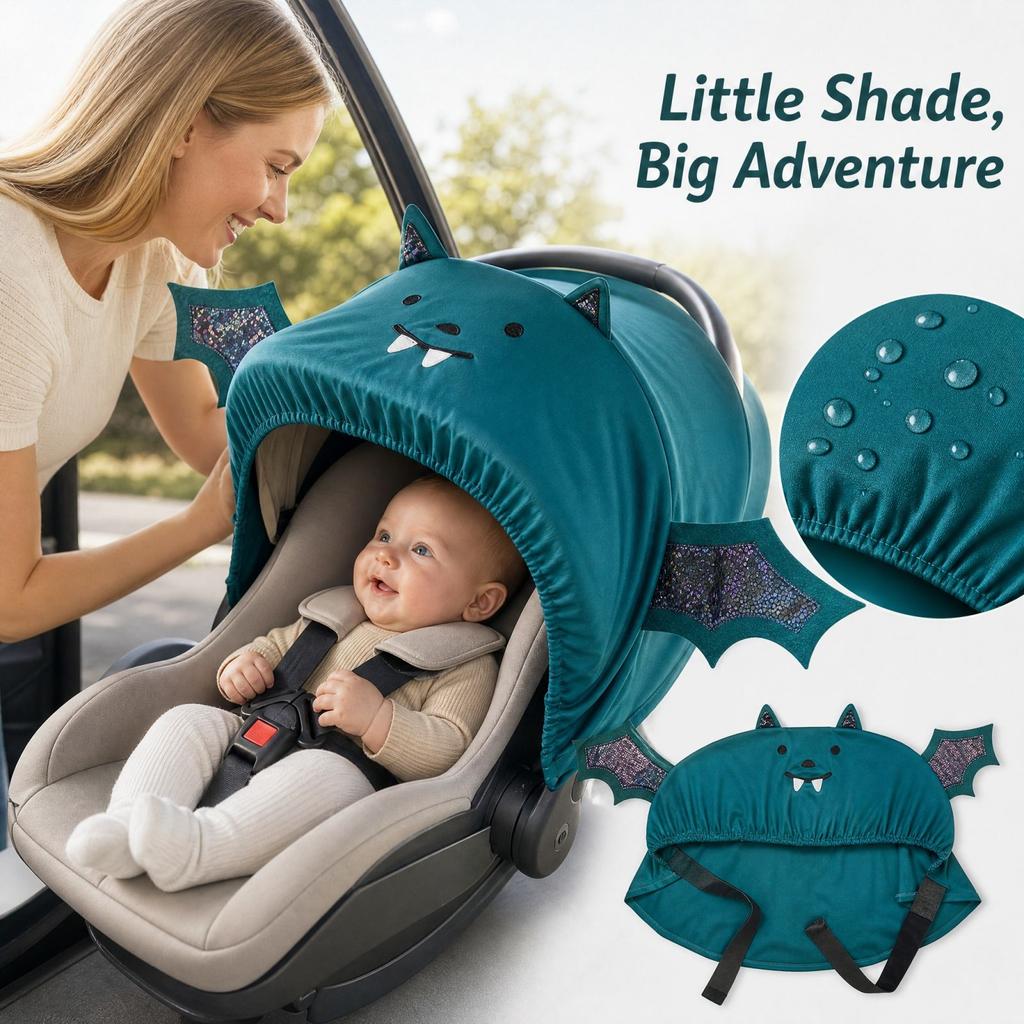 2-in-1 Car and Stroller Sunshade Canopy with Adjustable Design for Baby
