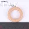 Beech Wood Rings for DIY Jewelry & Crafting - Handmade Weaving Materials, Solid Round Wooden Rings (25/40/45/50/60mm).