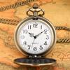 Punk Vintage Gearwheel Design Bronze Quartz Pocket Watch Arabic Numerals Dial Necklace Pendant Watch Retro Timepiece Gift Unisex