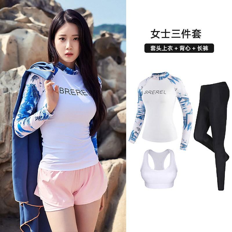Men Women UV Protection Rash Guard Set Long Sleeve Swimwear Snorkeling Diving Surfing Water Sports