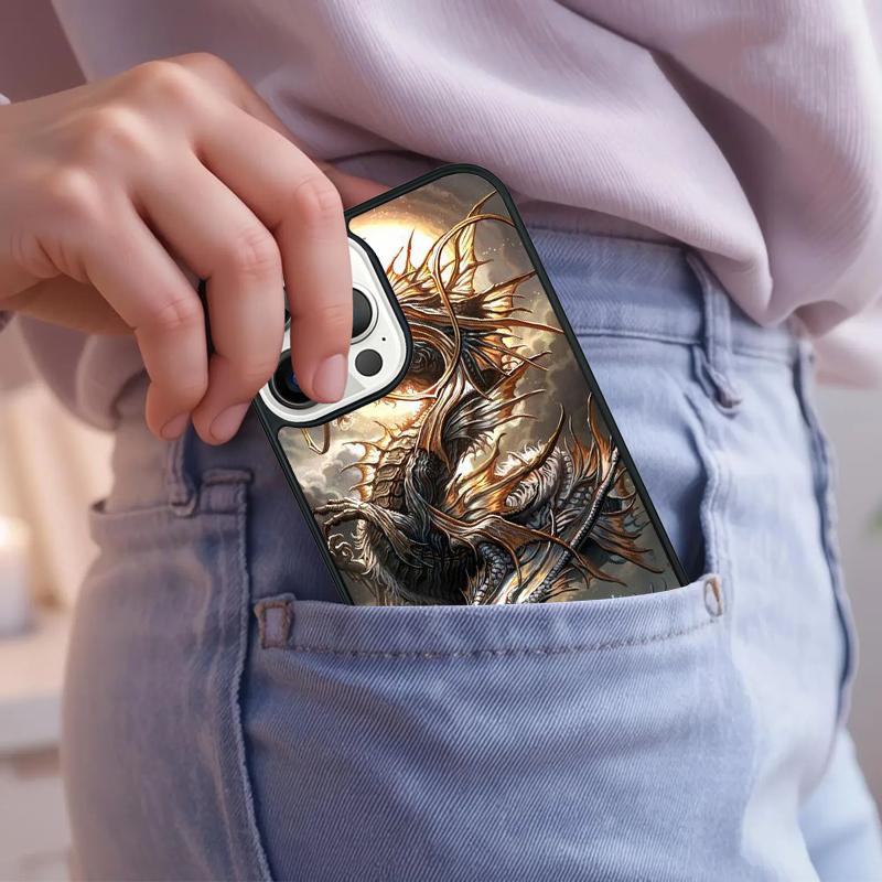 Asian Chinese Dragon Phone Case For iPhone 17 Air 15 16e 14 13 Pro Max Coque 12 11 Pro Max PLUS cover