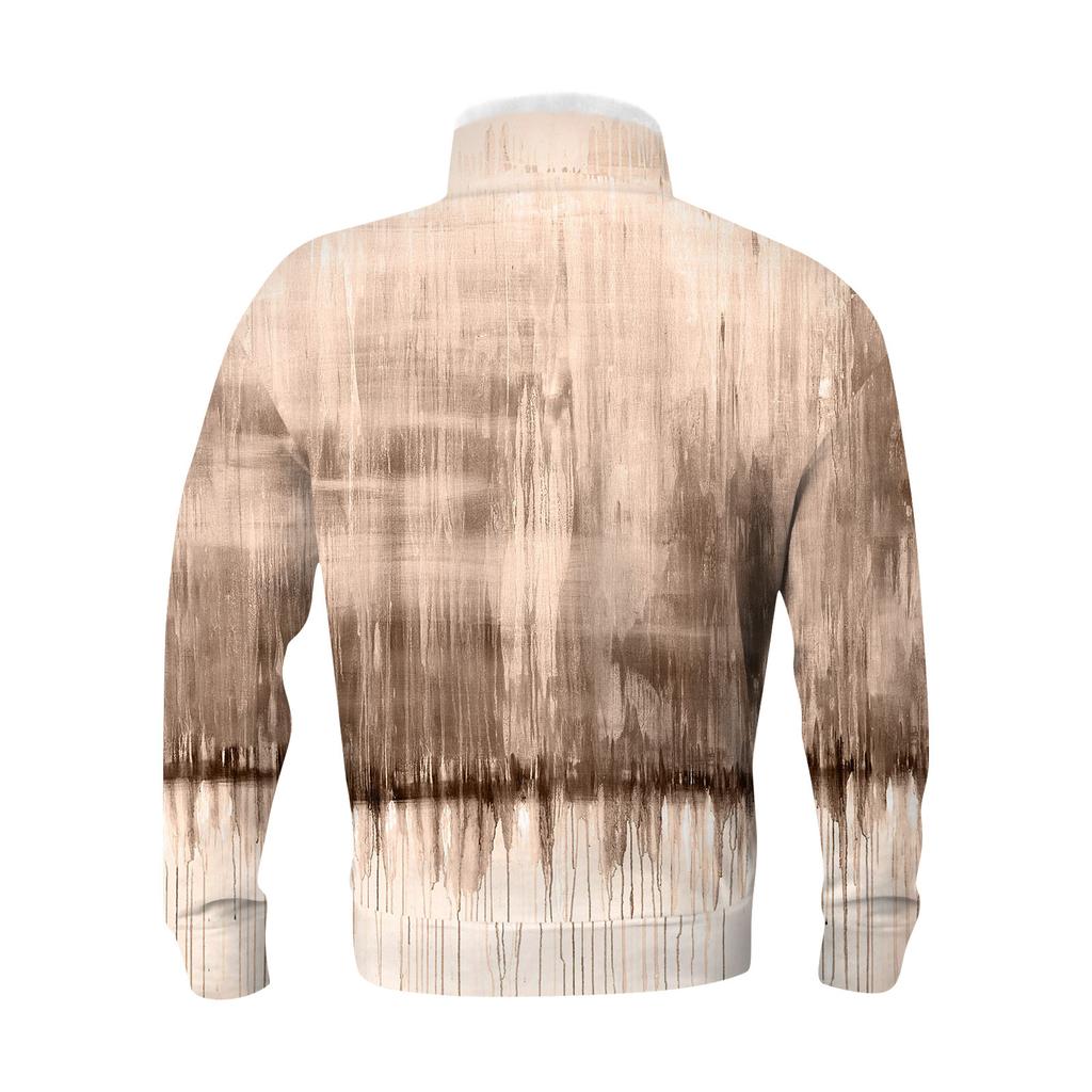 Das Herren-Sweatshirt mit Stehkragen im Frühling und Herbst ist ein Outdoor-Freizeitpullover