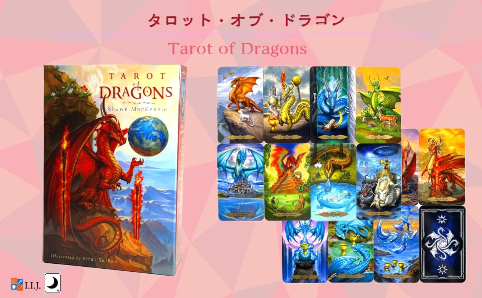 I.I.J Tarot of Dragons, Waite Edition, 78 Cards, Tarot Reading, with Japanese Instructions, Authentic Product