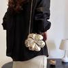 Fashion small fresh personalized flower pvc glossy women's chain small square bag 24 summer new shoulder messenger bag