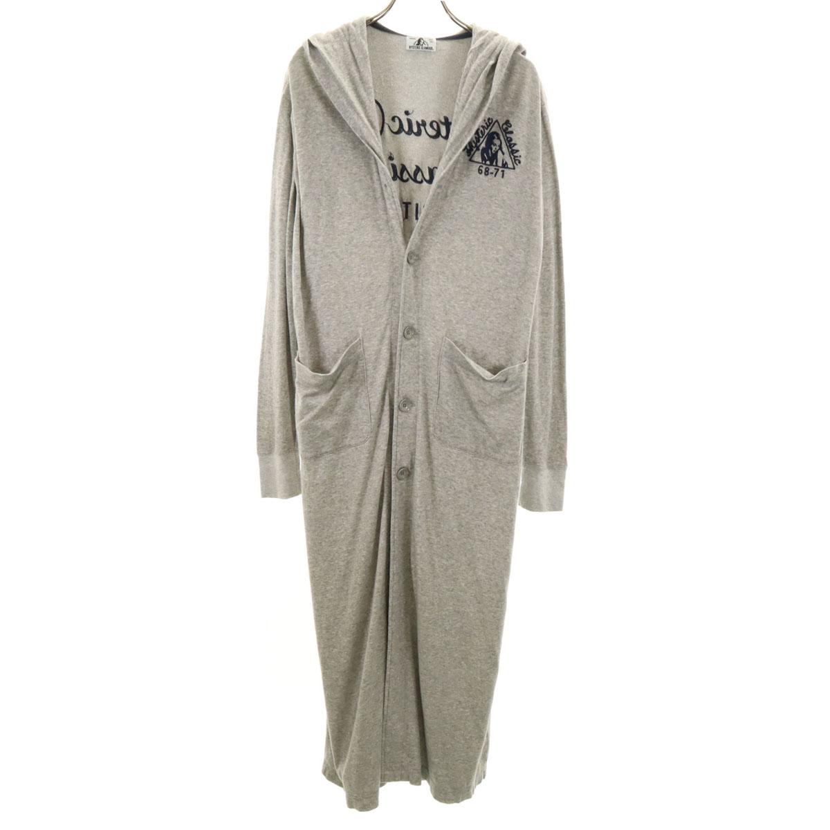 

HYSTERIC GLAMOUR Вышивка цепочкой Лонгслив длинный Парка СВОБОДНЫЙ серый Женский Б/У