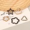 5Pcs Star Duck Flower Shape Spring Ring Open Buckle Carabiner Snap Clip For Leather Bag Handbag Belt Strap Connector