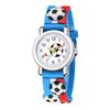 Kinder-Quarz-Uhr mit Fußball-Design Verstellbares Silikonarmband Langlebiges rundes Zifferblatt Leicht zu lesende Ziffern Leichte Uhr für Kinder